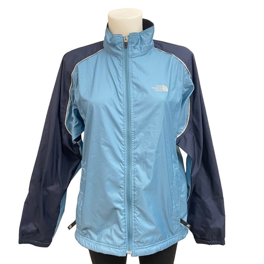 The North face womens Vintage colorblock full zip rain/windbreaker jacket‎ sz M